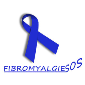 logo de l'association Fibromyalgiesos (ruban bleu)
